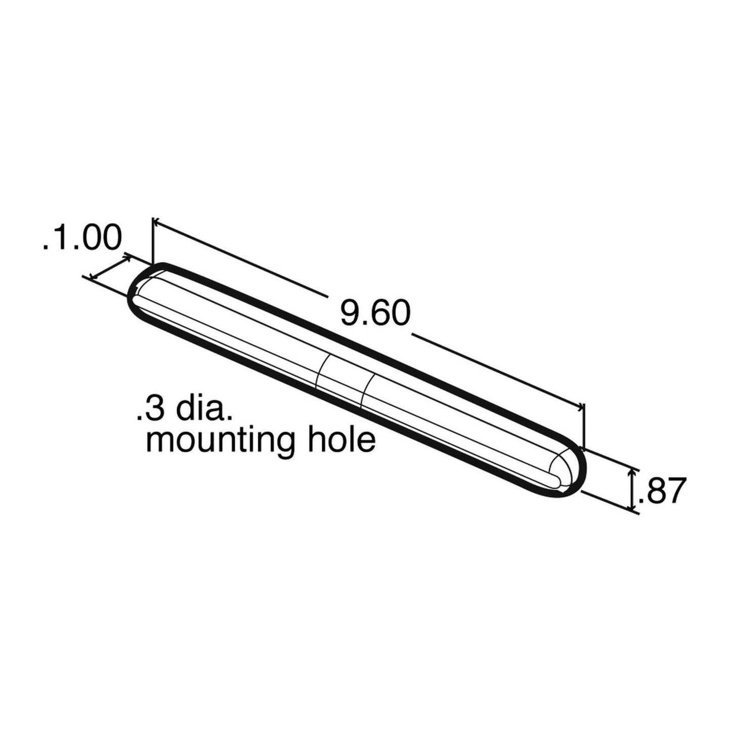 LED CHMSL Lamp Adhesive Mount, 9 Diode Pattern 92100