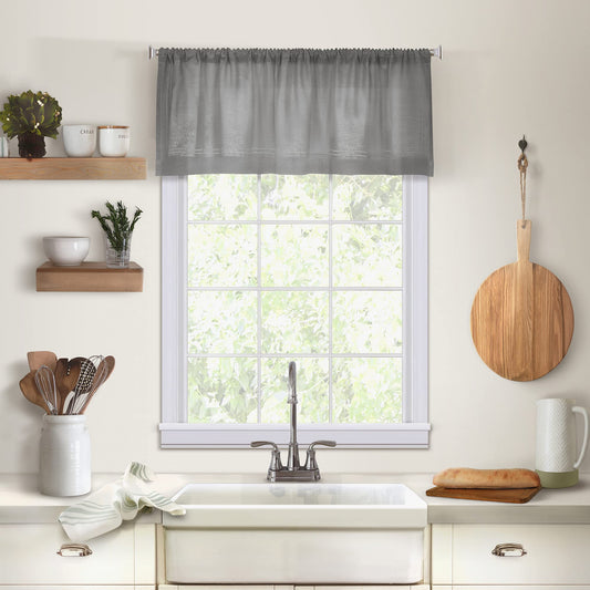 Elrene Home Fashions Cameron Linen Tier Curtains