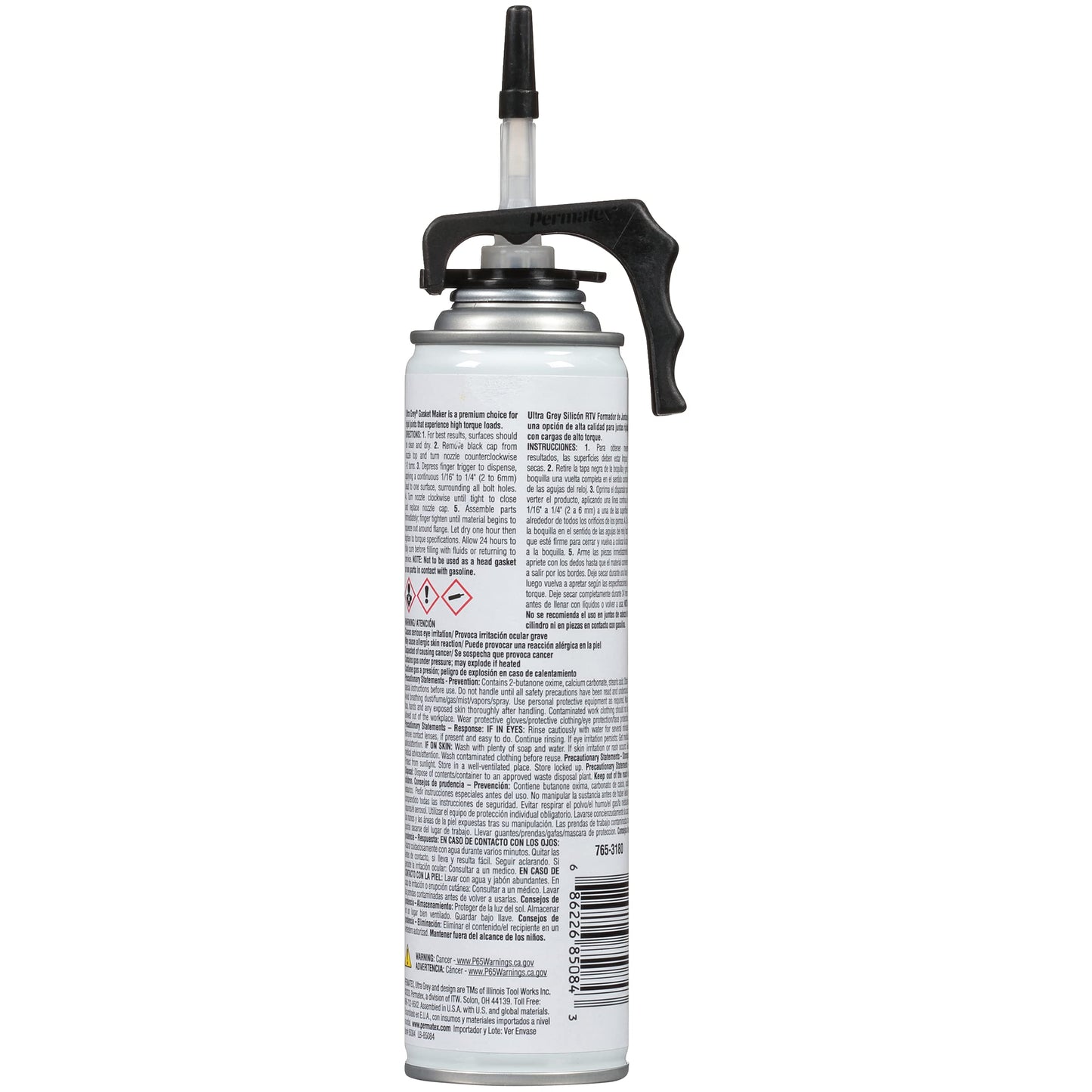 Permatex 85084 Ultra Grey Rigid High-Torque RTV Silicone Gasket Maker, Sensor Safe And Non-Corrosive, For High Torque And Vibration Resistant Applications, 9.5 oz