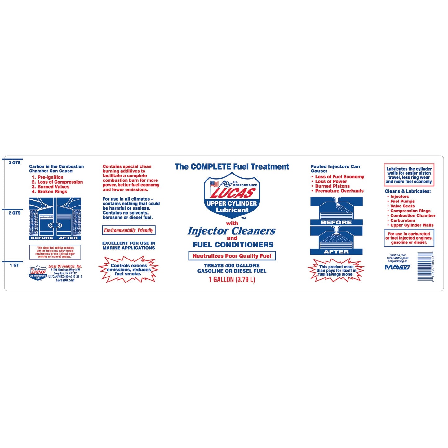 Lucas 10003 Upper Cylinder Lubrication & Injector Cleaner 32 oz.