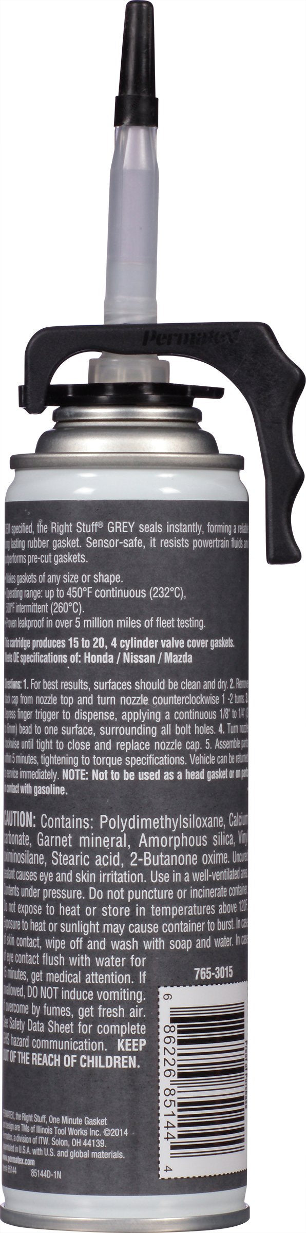 Permatex 85144 The Right Stuff 1 Minute Grey Gasket Maker, 7.5 oz