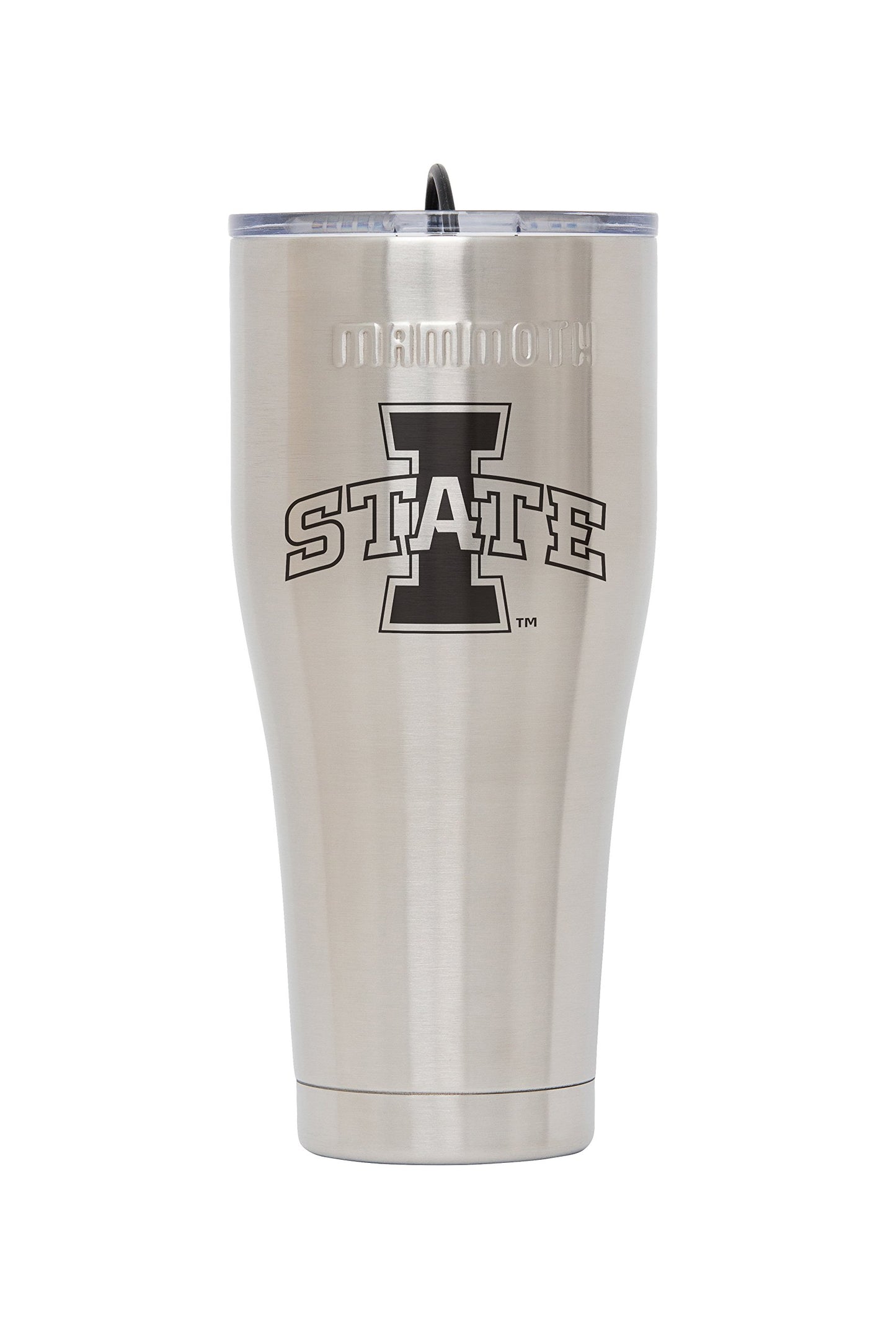 Mammoth Coolers Collegiate Drinkware Rover Iowa State Double Wall Vacuum Insulated Steel 30 oz Bottle, Stainless, Large