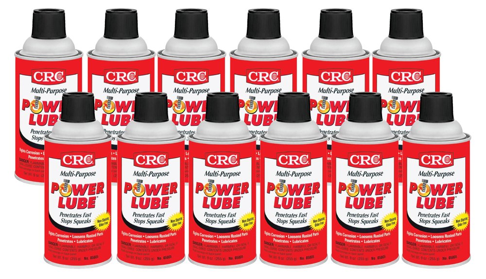 CRC05005 Power Lube Multi-Purpose Lubricant, 9 oz Can, 12 Per Pack