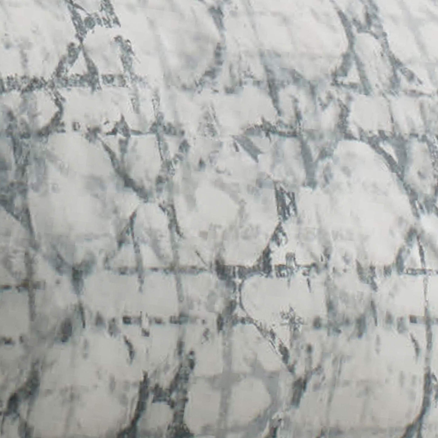 Vera Wang Layered Geometric Cotton Grey Duvet Cover