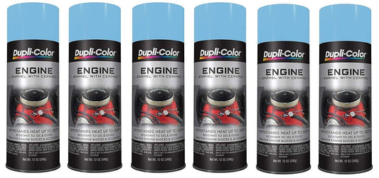 Dupli-Color DE1610 Ceramic Pontiac Blue Engine Paint - 12 oz. (6)