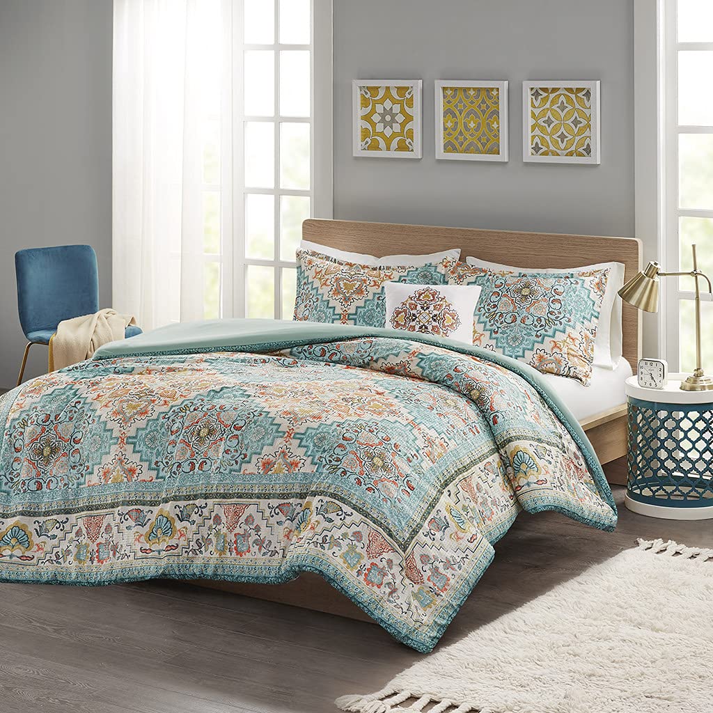 Intelligent Design Polyester Seersucker Printed Duvet Cover Set ID12-1873