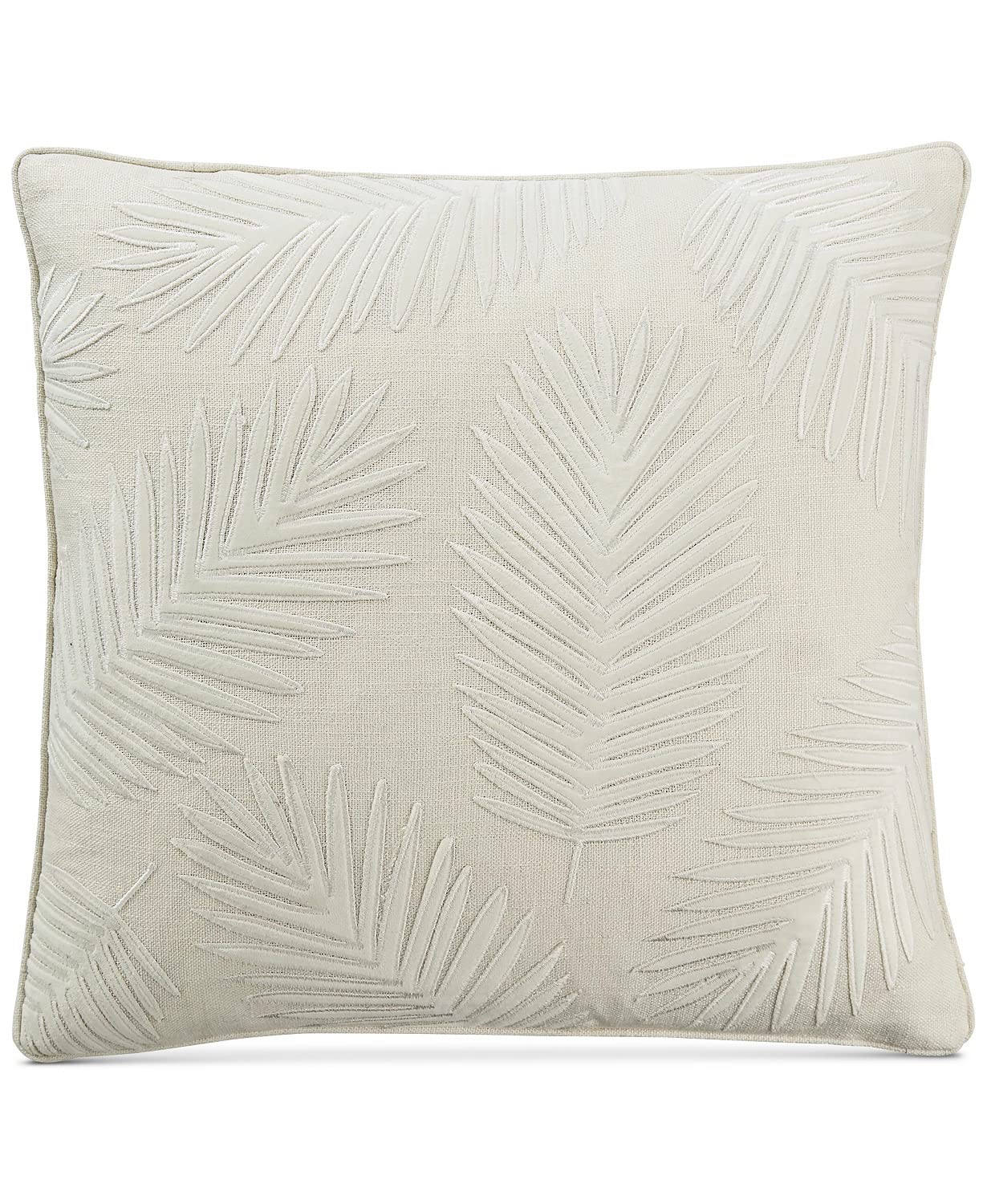 Lacourte Palm Leaf Velvet Applique Decorative Pillow 20 in x 20 in