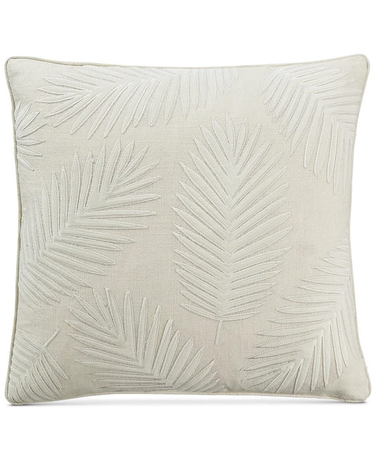 Lacourte Palm Leaf Velvet Applique Decorative Pillow 20 in x 20 in