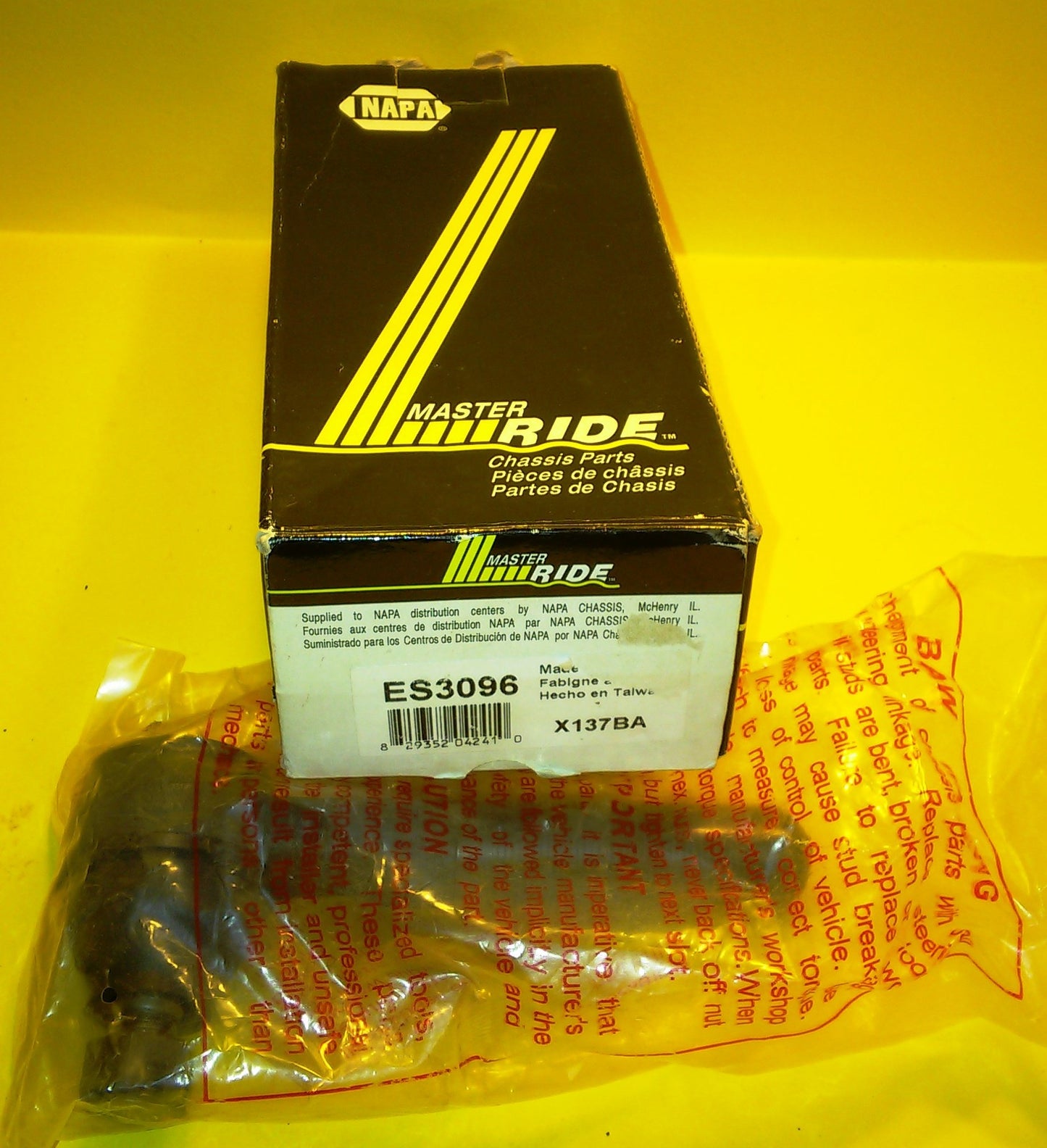 ES3096 NAPA Master Ride tie rod end At Pitman Arm for Jeep X137BA