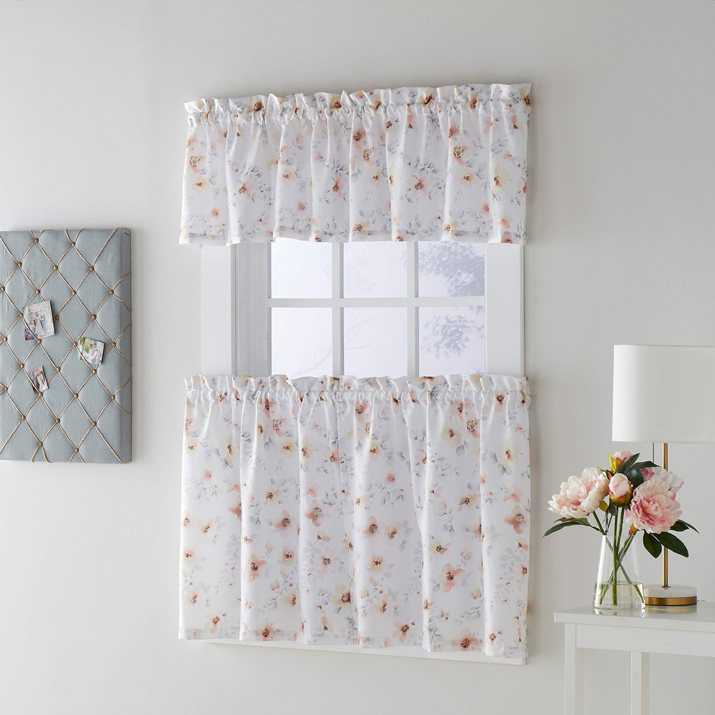 SKL Home Blushing Blooms Curtain Tier Pair