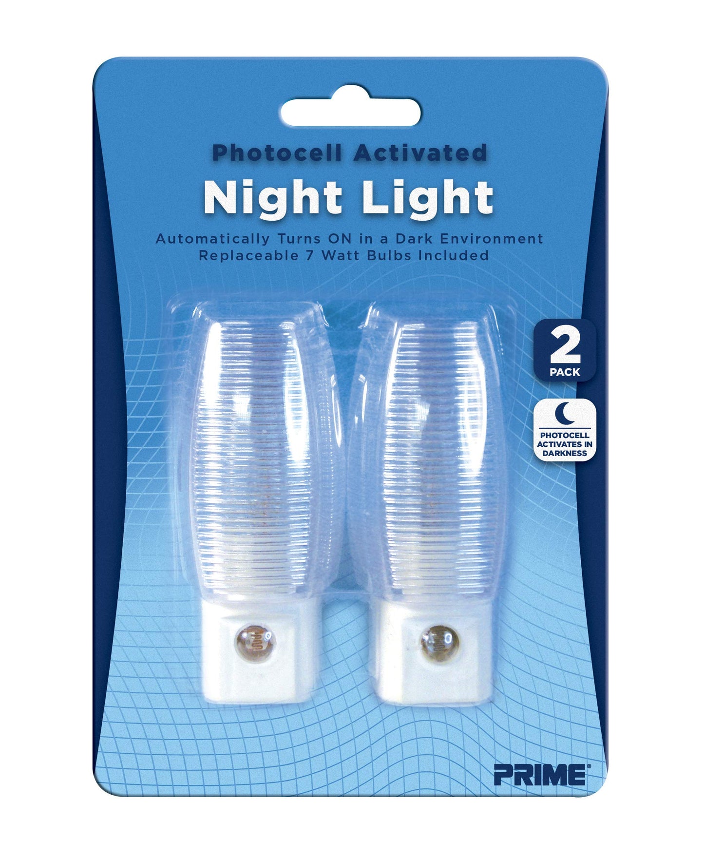 Prime Wire & Cable NLA2P Incandescent Automatic Night Light, 2-Pack, White