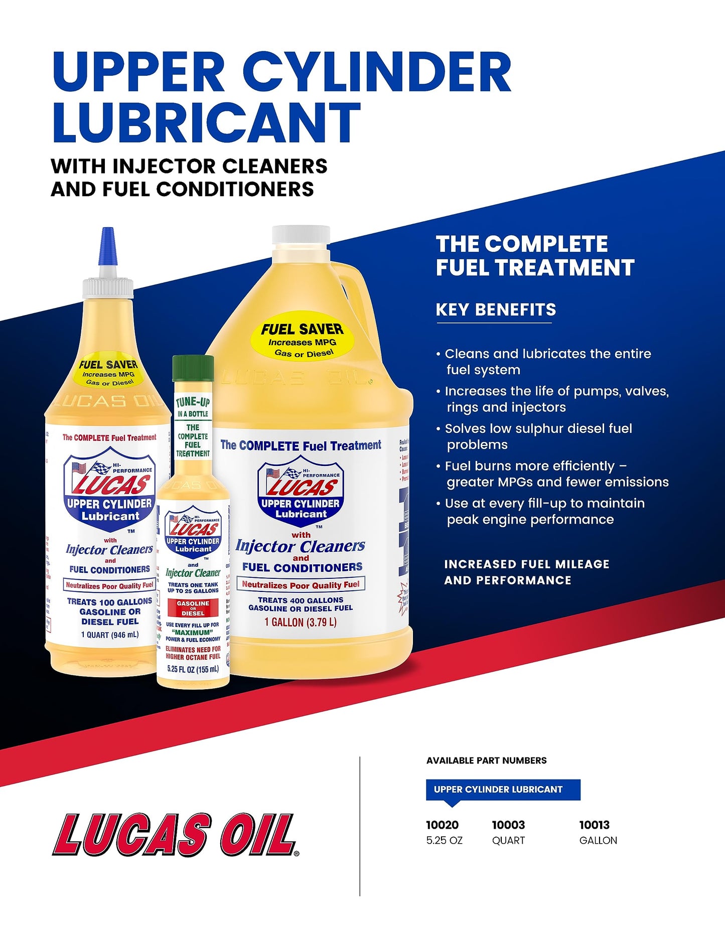 Lucas 10003 Upper Cylinder Lubrication & Injector Cleaner 32 oz.
