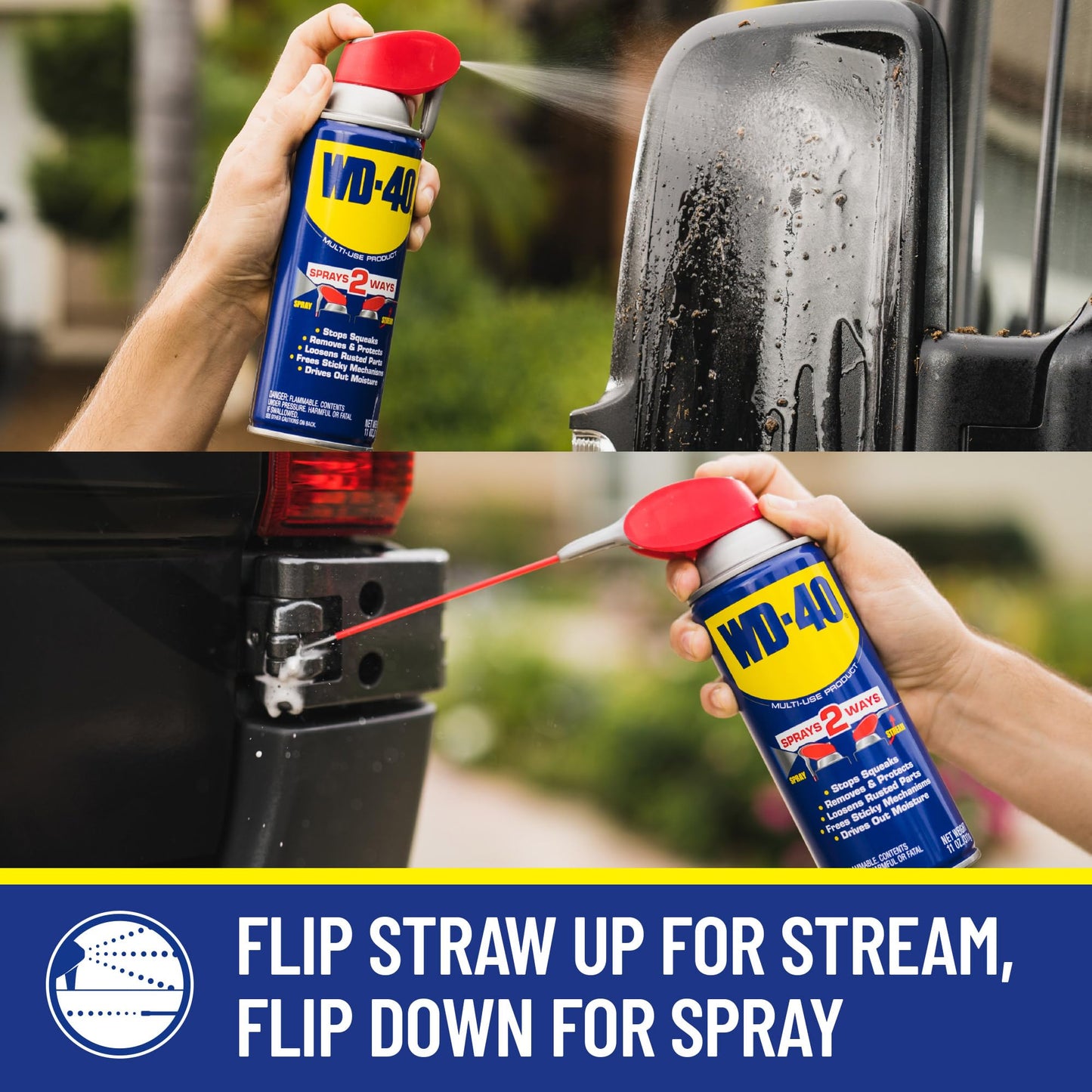 WD-40 Original Formula, Multi-Use Product with Smart Straw Sprays 2 Ways,12 OZ