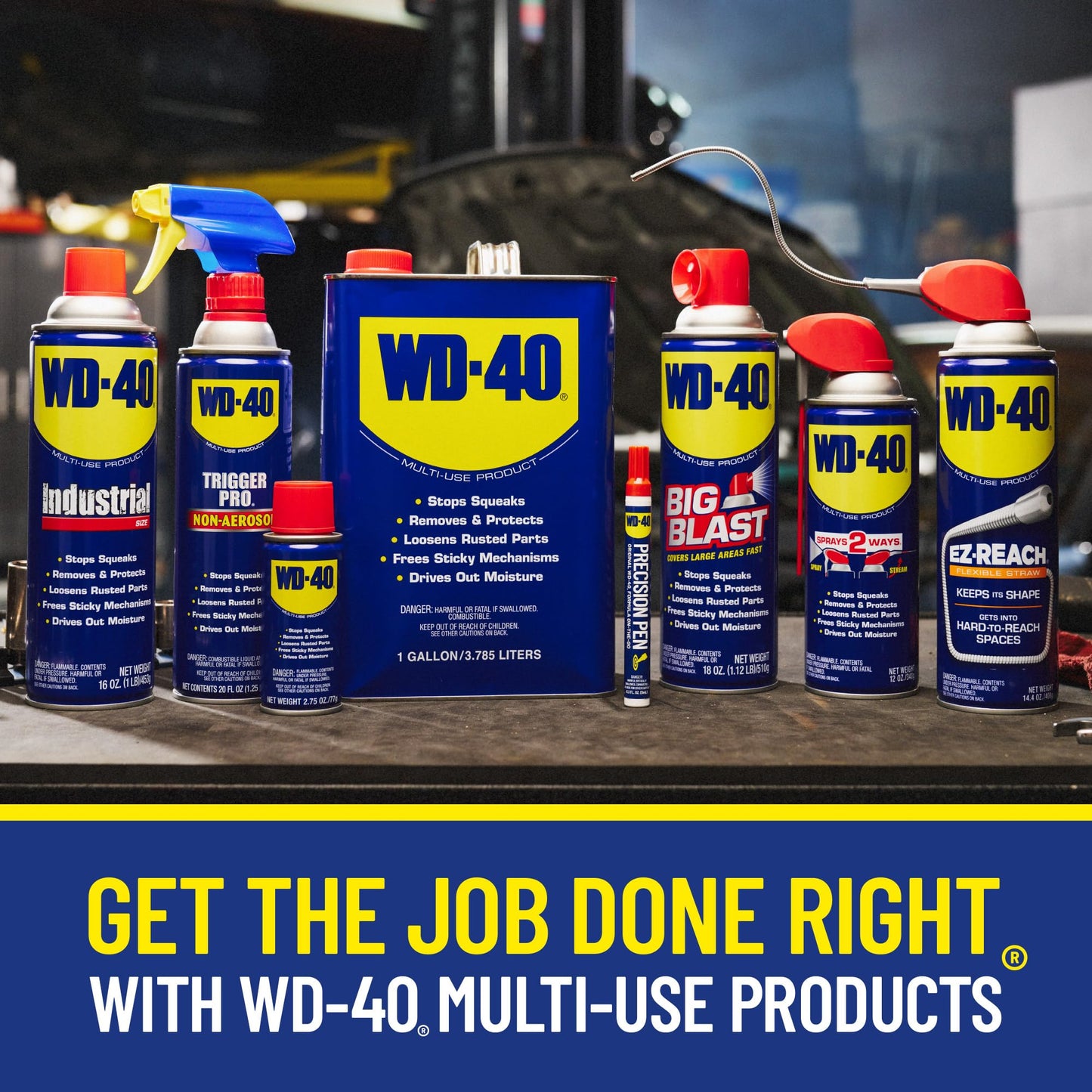 WD-40 Original Formula, Multi-Use Product with Smart Straw Sprays 2 Ways,12 OZ