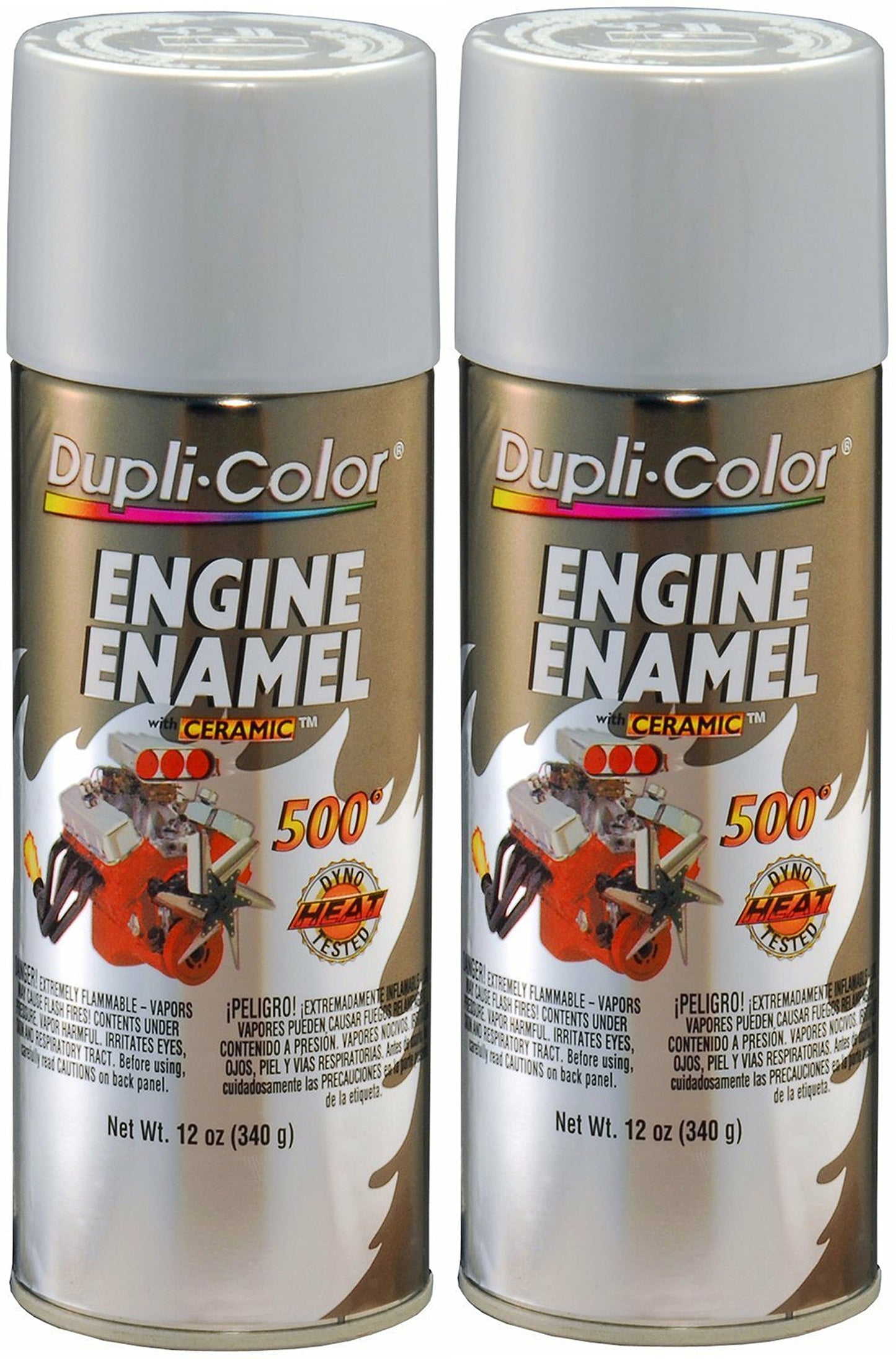 Dupli-Color DE1615 Aluminum Engine Enamel with Ceramic 12 oz. Aerosol (2 Pack)