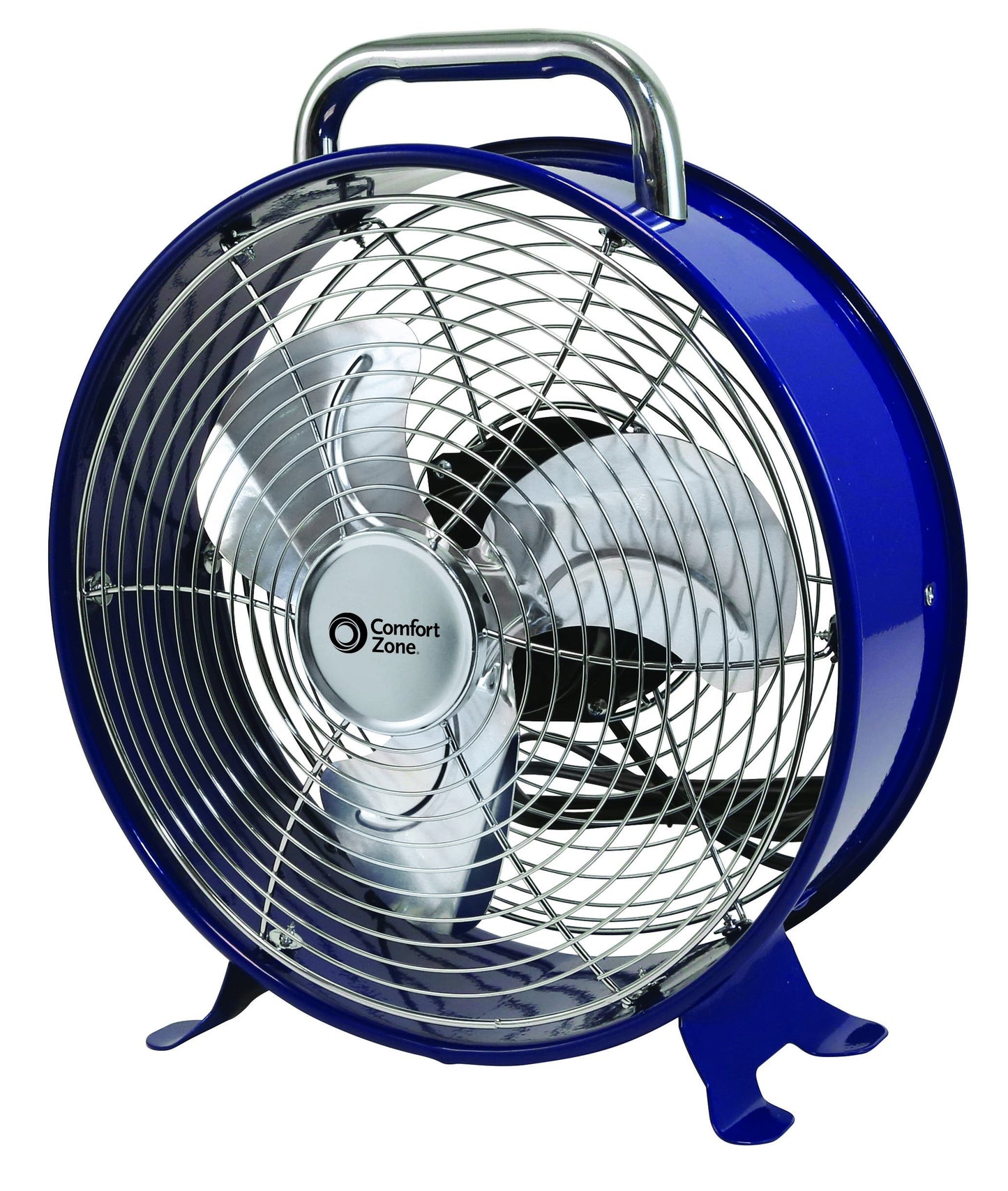 Comfort Zone Decorative Metal Drum Fan, 12"