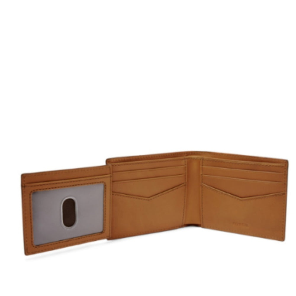 Men's Lee Bi Fold Wallet Tan Embossed Leather ML