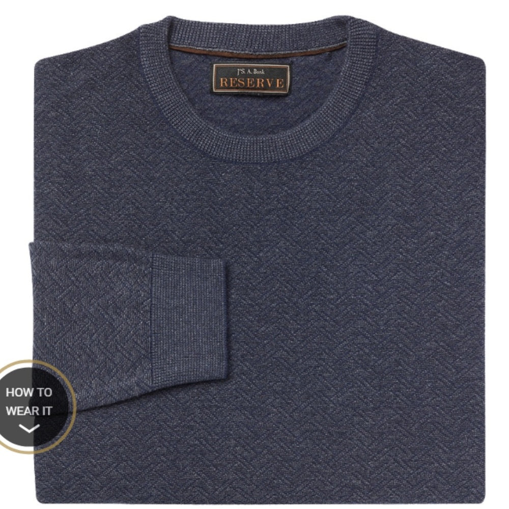 Reserve Collection Cotton & Silk Crew Neck Sweater
