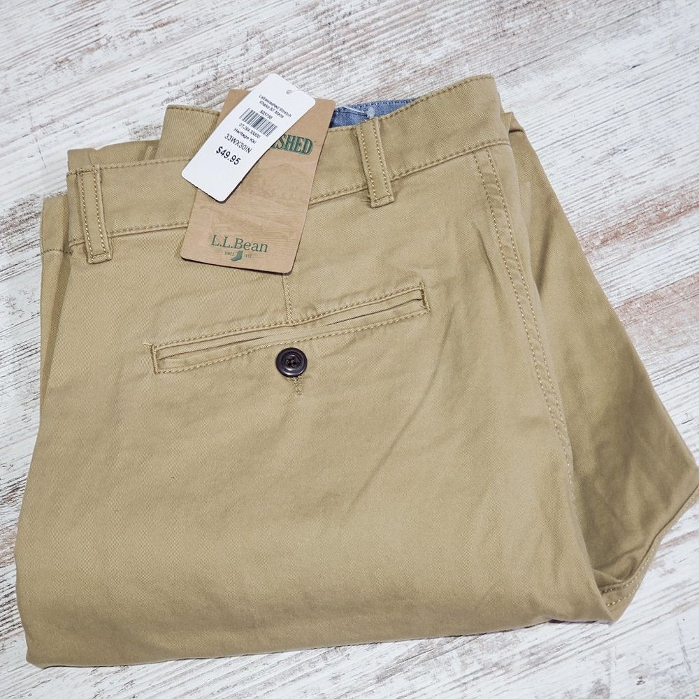 Men's Lakewashed Stretch Khakis, Standard Fit, 33W X 30IN