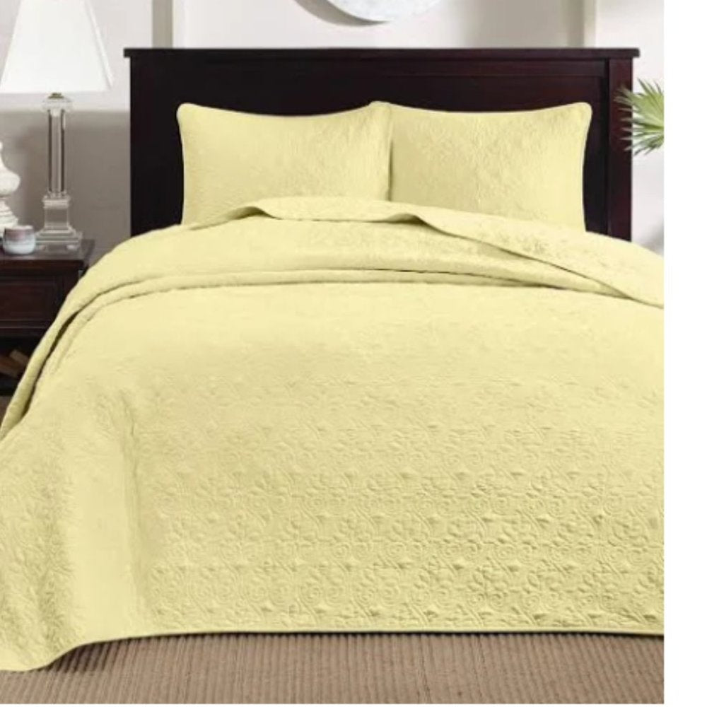 Quebec 3-Piece King Quilted Bedspread Set