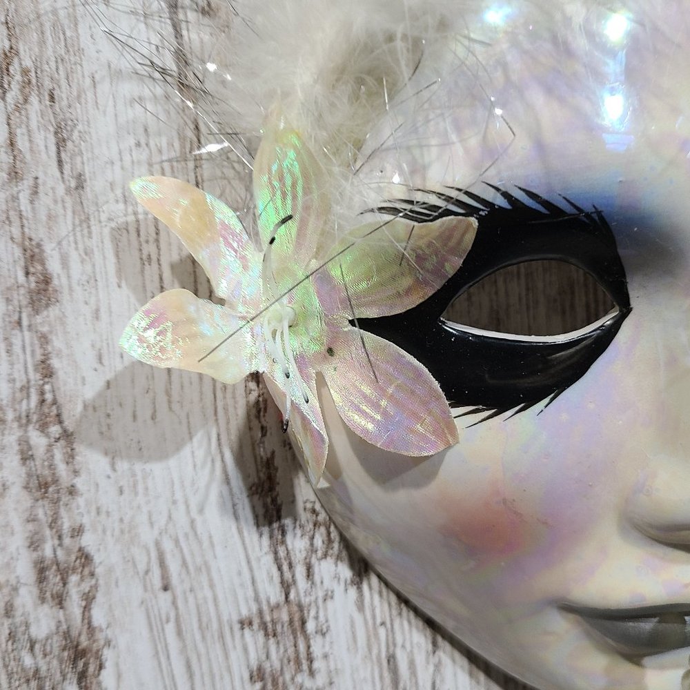 Moon with Pearls Hanging Wall Mask