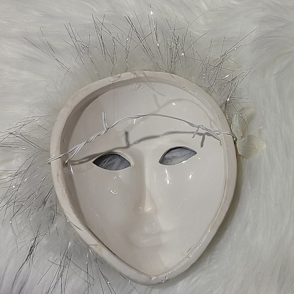 Moon with Pearls Hanging Wall Mask