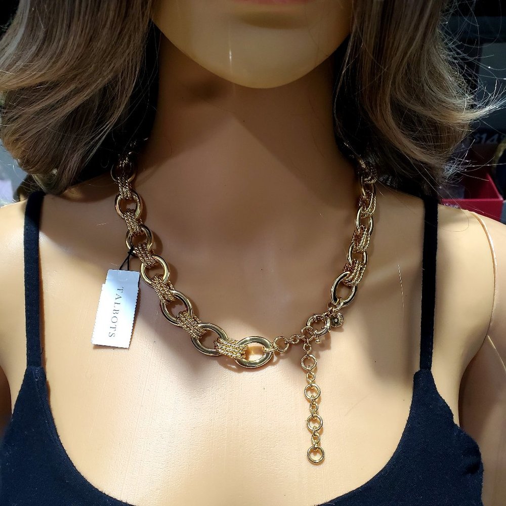 Mixed Texture Links Necklace