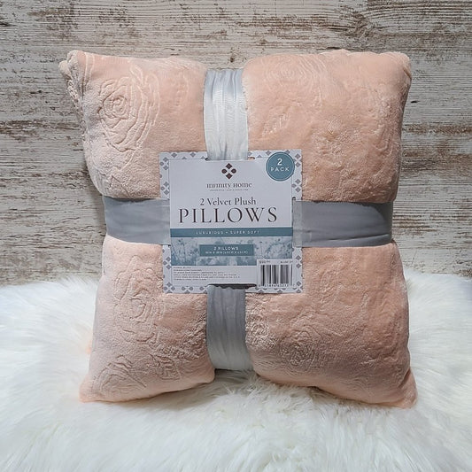 Infinity Home 2 Pack Velvet Plush Pillows