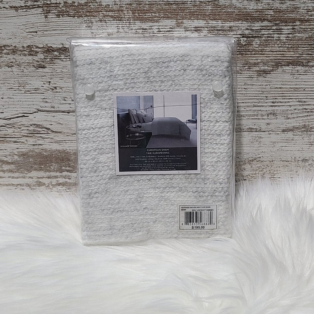 Vera Wang Degrade Woven European Sham in Heather Grey