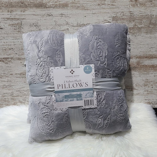 Infinity Home 2 Pack Velvet Plush Pillows