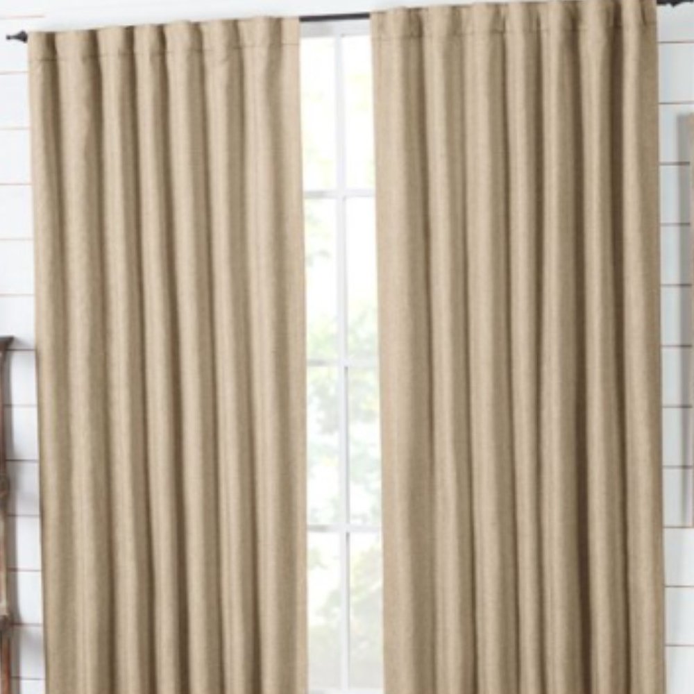 SureFit Home Decor Mika Pocket Rod Black Out Drapery Panel Pair, 54" x 84"