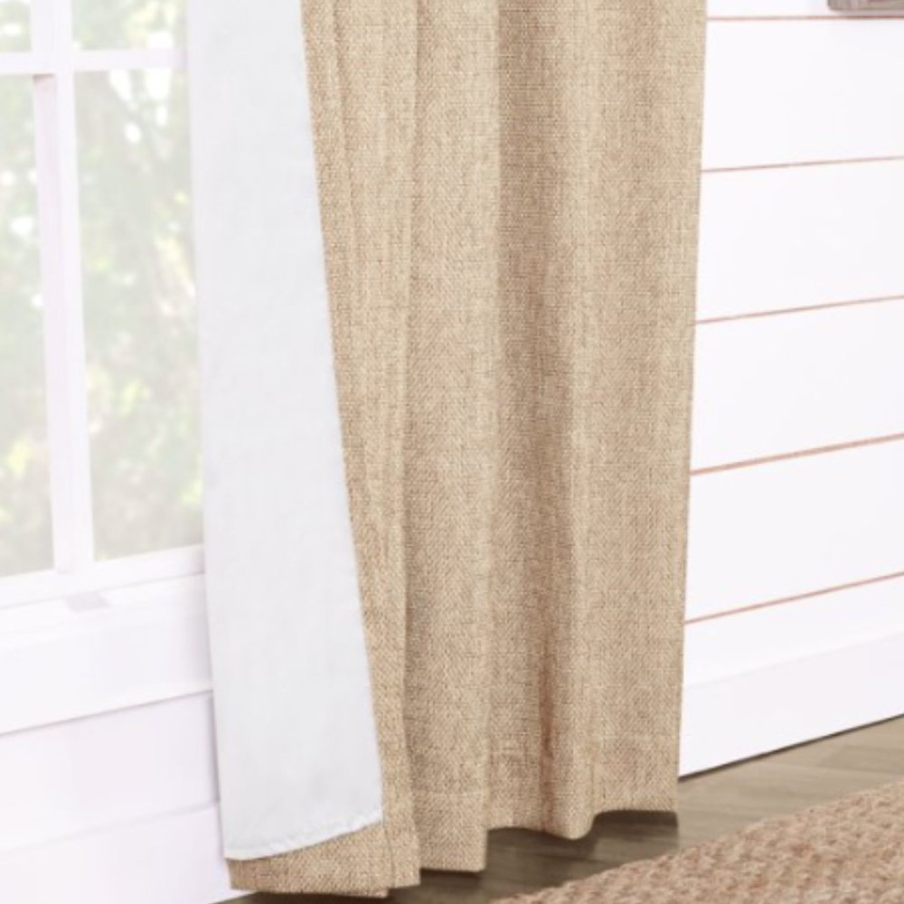 SureFit Home Decor Mika Pocket Rod Black Out Drapery Panel Pair, 54" x 84"