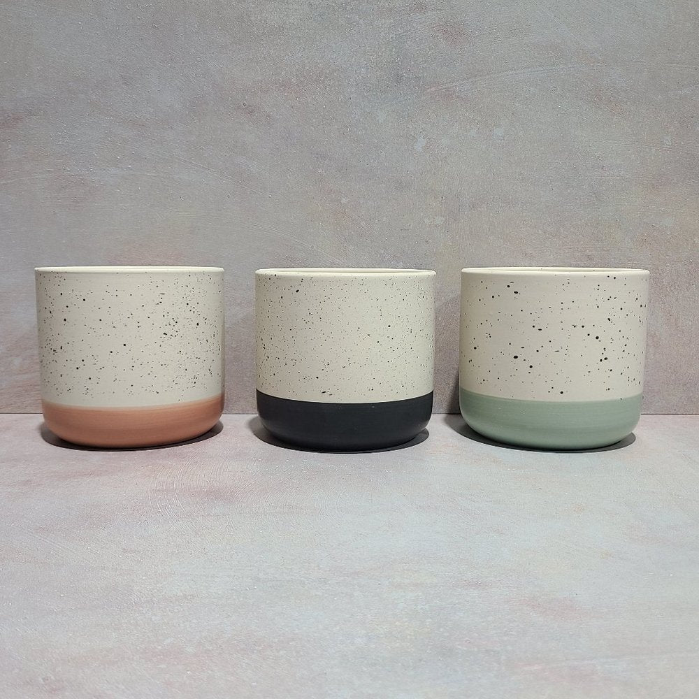 Target BP Speckle Dipped 5.5” Ceramic Pot Planters, Set of 3! - NWT