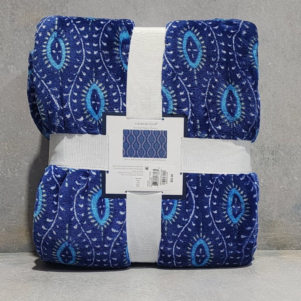 Charter Club Cozy Plush Throw, 50" X 70"