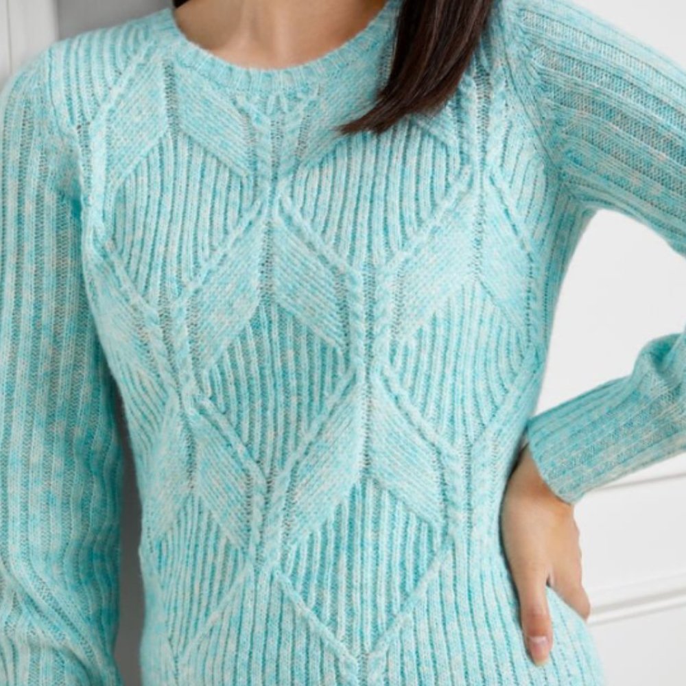 Talbots DIAMOND STITCH CREWNECK PULLOVER, XL