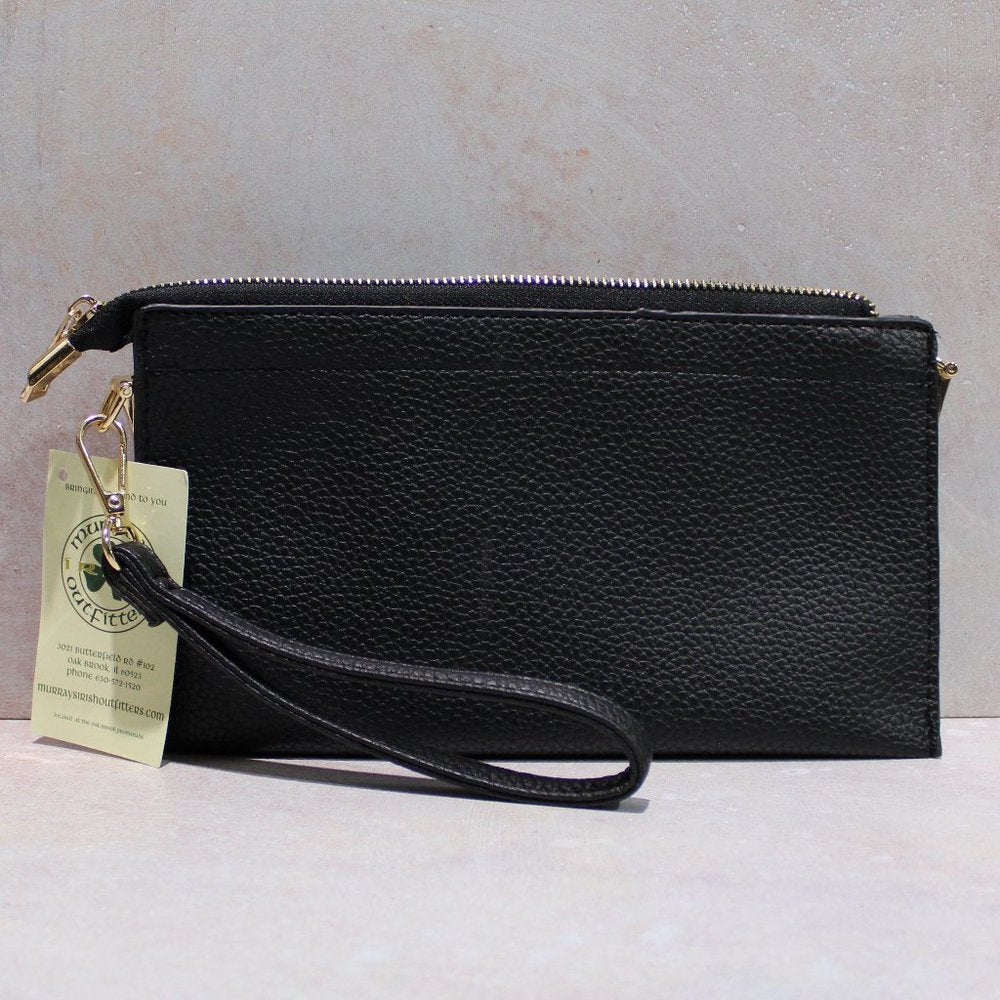 Irish Large Celtic Wristlet, Black
