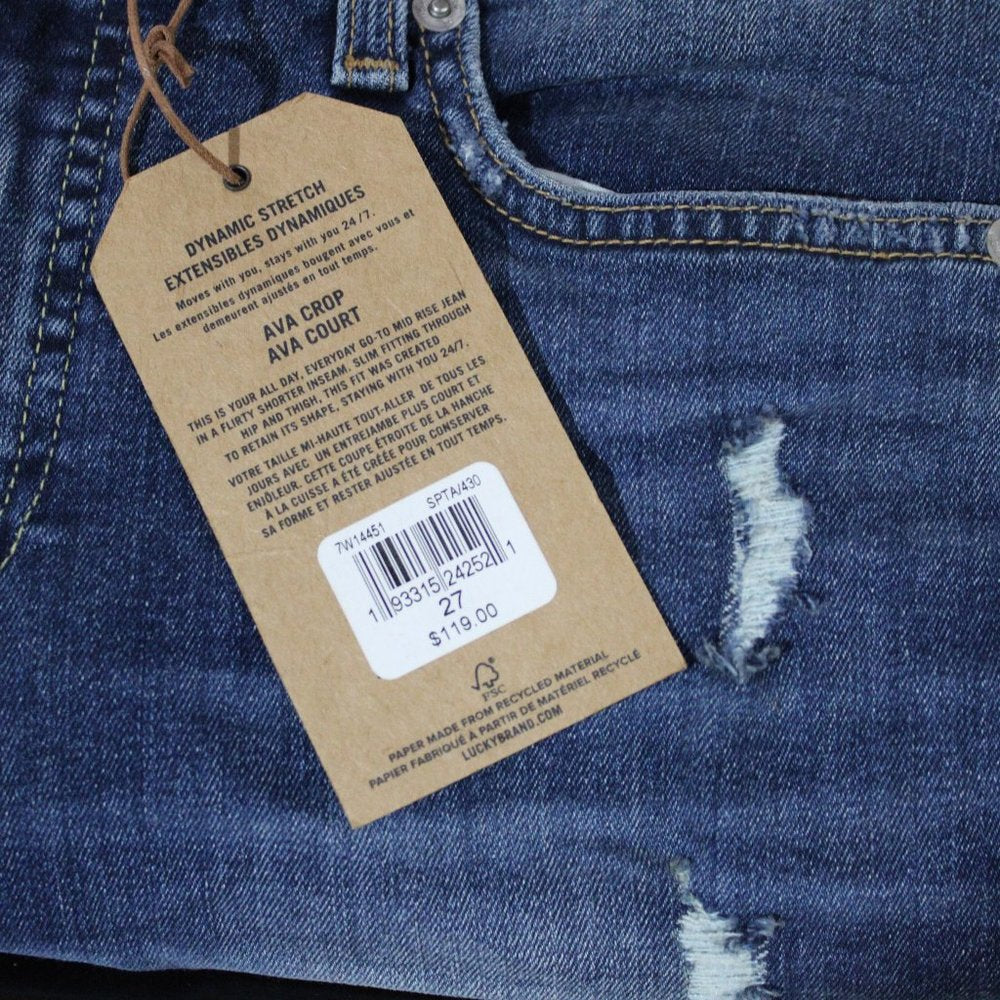 Mid Rise Ava Crop Jean, Sparta, 27 NWT!