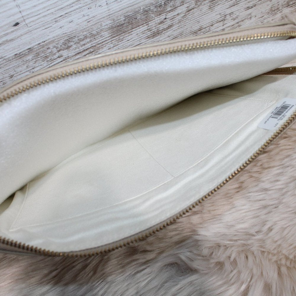 Pottery Barn Quinn Leather Jewelry Pouch, Large Fawn, NWT!