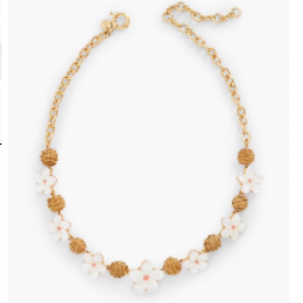 Talbots Carved Floral Necklace