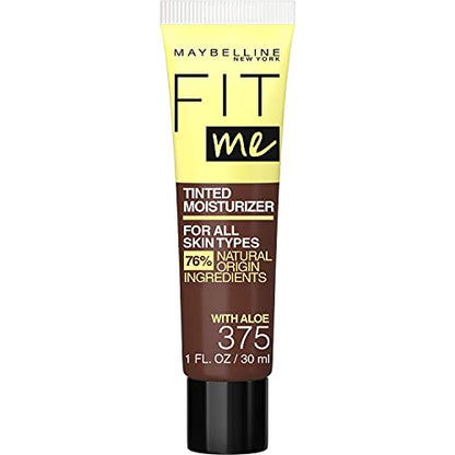 Fit Me Tinted Moisturizer, Fresh Feel, Natural Coverage, 12H Hydration, Evens Skin Tone, Conceals Imperfections, for All Skin Tones and Skin Types