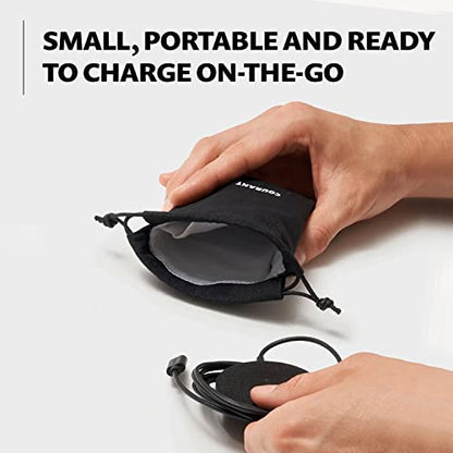 Courant MAG:1 Wireless Charging Station (Camel) - Qi-Certified - Compatible with MagSafe iPhone 13, 12, 11, X, SE, Galaxy S21, S20, Note, AirPods/Pro