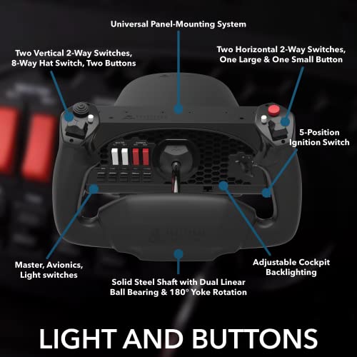 Honeycomb Alpha Flight Controls Yoke & Switch Panel