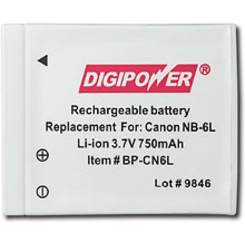 Digipower - Digital Camera Replacement Battery for Canon NB-6L/NB-6LH Battery Pack