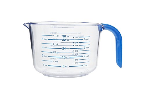 Arrow Cool Grip Plastic Measuring Cups - BPA-free Stackable Measuring Cups with Spout, Non-Slip Handle, & Bold Measurements - Microwave, Dishwasher Safe Measuring Cups