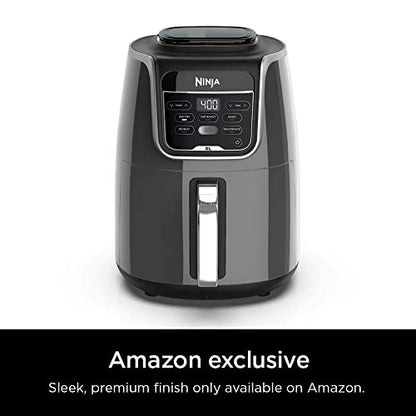 Ninja AF101 Air Fryer that Crisps, Roasts, Reheats, & Dehydrates, for Quick, Easy Meals, 4 Quart Capacity, & High Gloss Finish, Grey