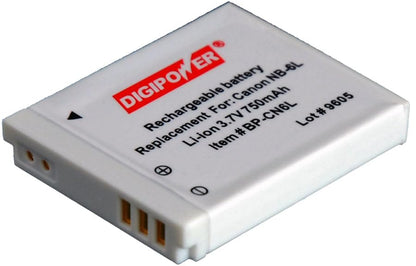 Digipower - Digital Camera Replacement Battery for Canon NB-6L/NB-6LH Battery Pack