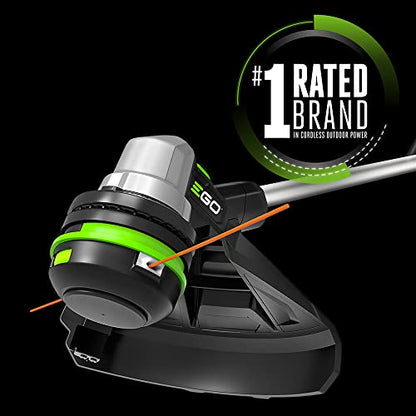 EGO ST1511T 15-Inch 56-Volt Lithium-Ion Cordless String Trimmer Kit Alu Foldable Shaft Battery and Charger Included, 15in Powerload/Telescopic/Gauge(2.5AH), Black