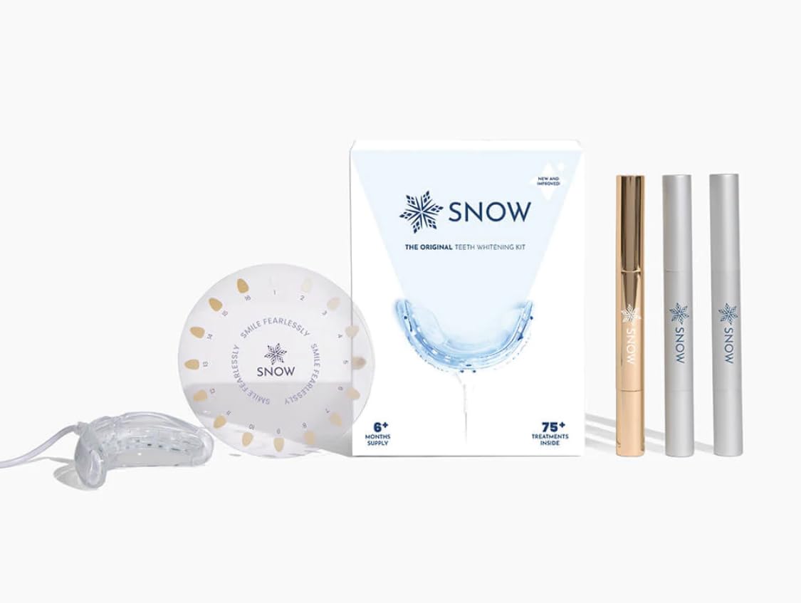 Snow Teeth Whitening at Home System â€“ The Original All in One Kit for Regular and Sensitive Teeth - Safe for Braces, Enamel, Veneers, and Crowns