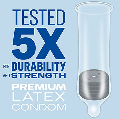 Condoms, Ultra Thin Lubricated Natural Latex, Durex Invisible Condoms, 8 Count - Ultra Sensitive, Lubricated, Transparent