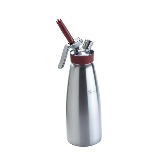 iSi Gourmet Whip (1 Quart) - Multifunctional Food Whipper for Warm & Cold Application, Stainless Steel Cream Canister - Includes 3 Decorating Tips, Dishwasher Safe - Professional Culinary Tool